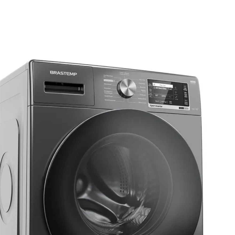 Encontraproduto.com.br - Lava e Seca Brastemp 10kg/6kg Smart Sensor e Triplo Vapor Titanium BNC10AS