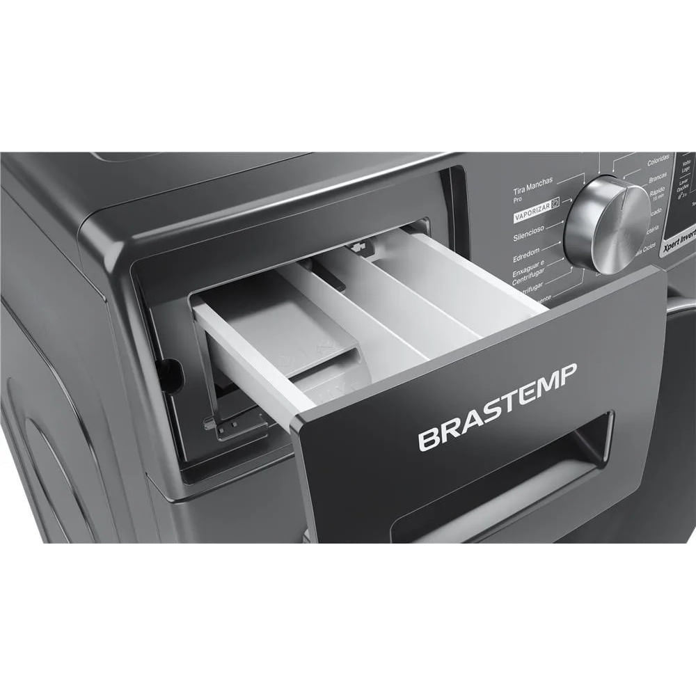 Encontraproduto.com.br - Lava e Seca Brastemp 10kg/6kg Smart Sensor e Triplo Vapor Titanium BNC10AS