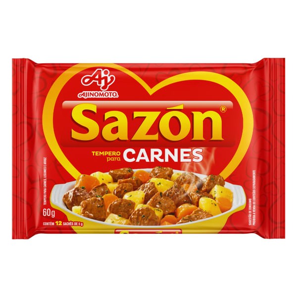 Encontraproduto.com.br - Tempero Sazón Carnes 60g (12x5g)