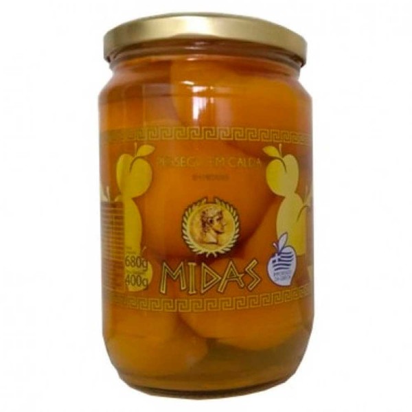 Encontraproduto.com.br - Pêssego em Calda Midas em Pedaços 680g