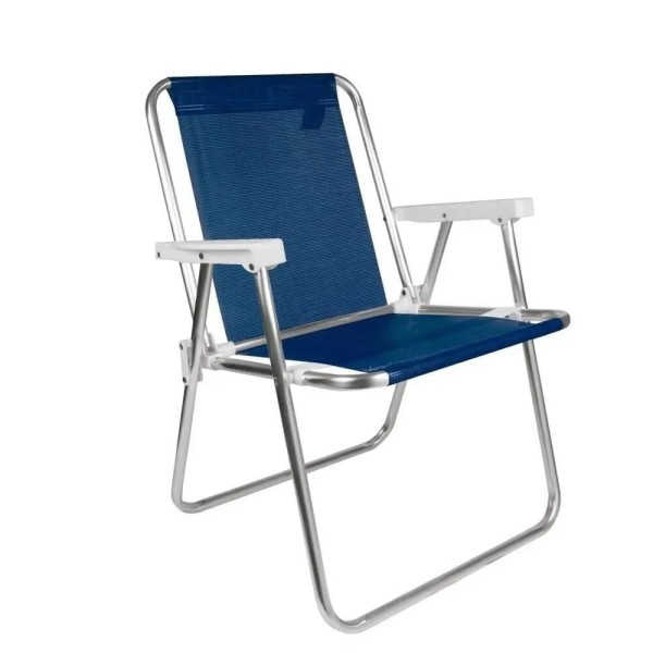 Encontraproduto.com.br - Cadeira Alumínio Alta Sannet Azul Mar - Mor (Avariado)