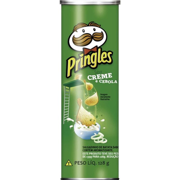 Encontraproduto.com.br - Salgadinho Batata Pringles Creme e Cebola Lata com 128g