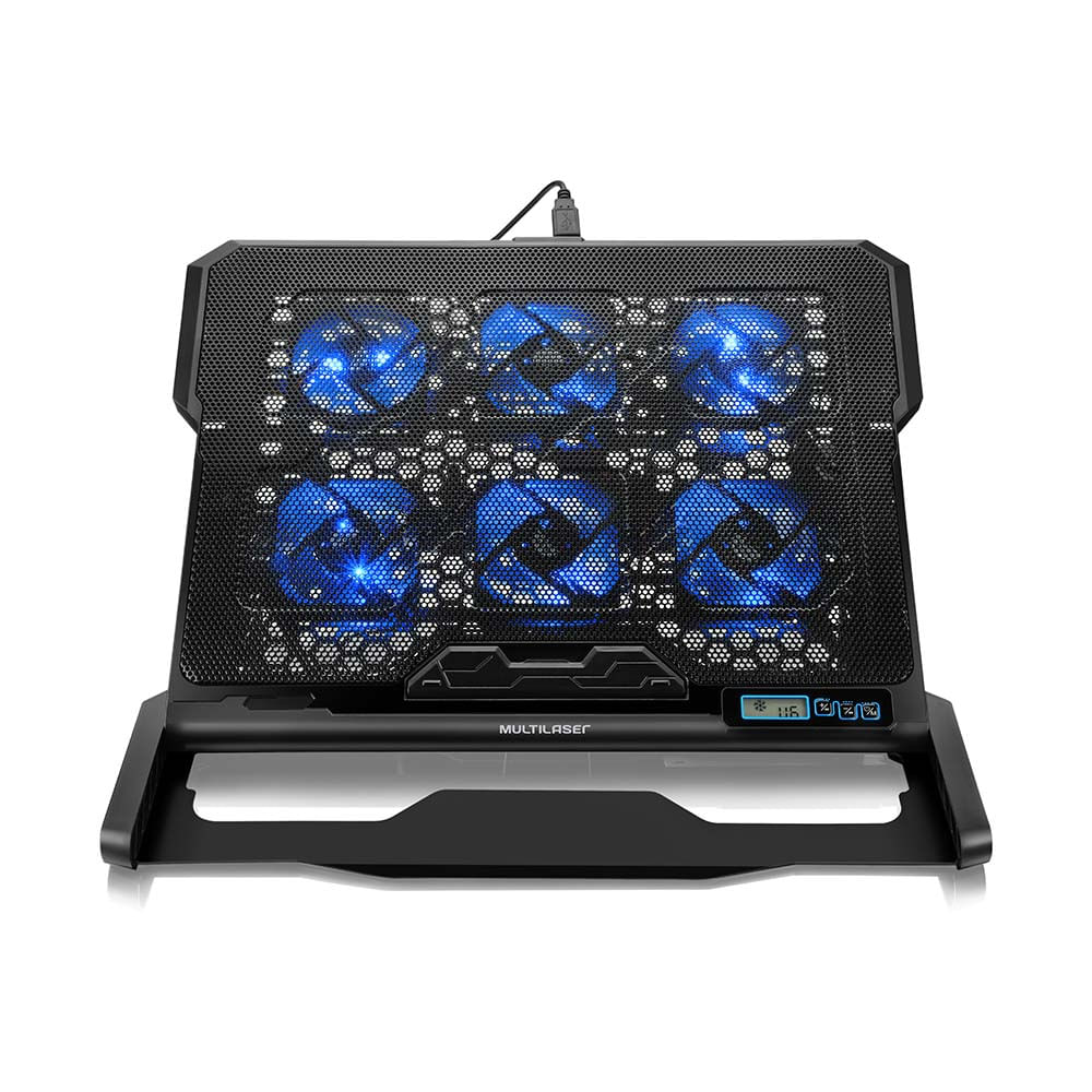 Encontraproduto.com.br - Cooler Para Notebook Com 6 Fans Led Azul Hexa Cooler - AC282X [Reembalado]