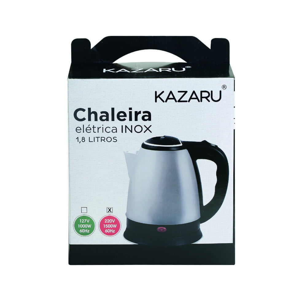 Encontraproduto.com.br - Chaleira Elétrica Kazaru Inox 1,8L - 127V (Avariado)