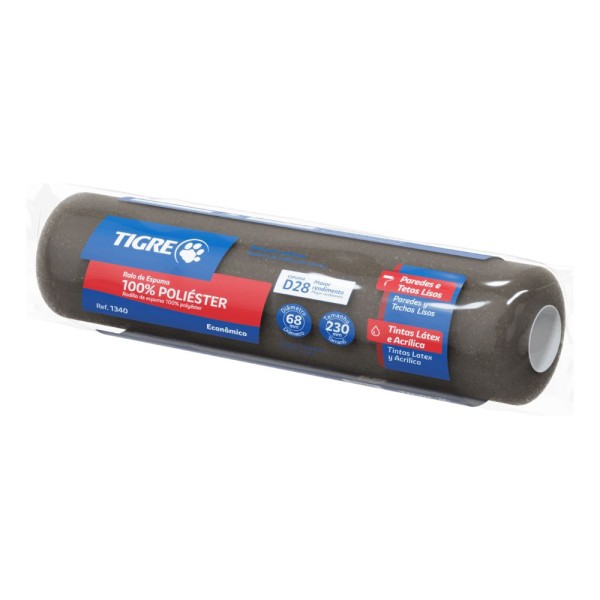 Rolo Espuma  9cm Sem Suporte 1340-090 Tigre