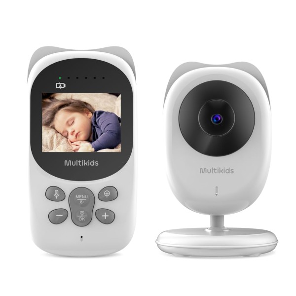Encontraproduto.com.br - Babá Eletrônica Sem fio Multikids Conexão FHSS, Tela LCD 2,4  Bivolt - BB1245OUT [Reembalado]