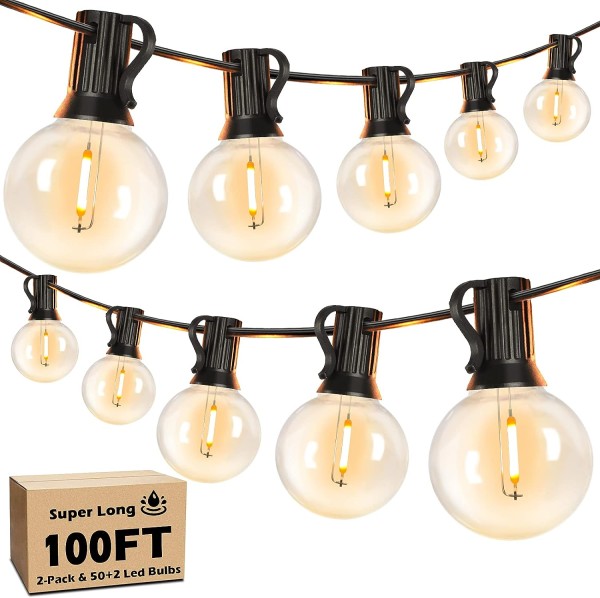 Encontraproduto.com.br - Pisca-piscas Led Ao Ar Livre 100ft Pátio Light Com 52 Shatterp