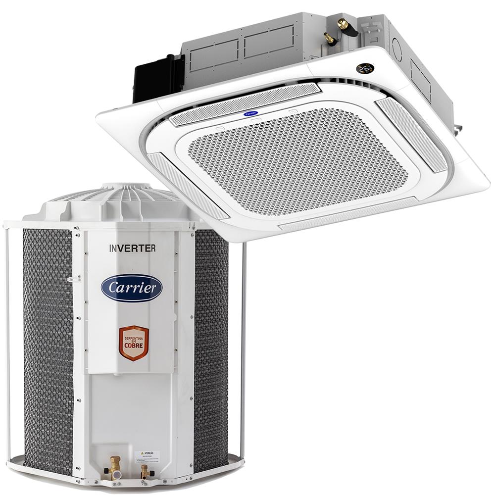 Ar Condicionado Cassete Inverter 36.000BTU/h 4 Vias Frio R-32 220V Carrier