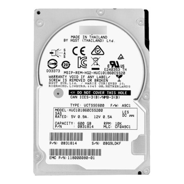 Encontraproduto.com.br - Hd Sas Ibm 600gb 10k 2.5 00nd138 Huc101860css200 0b31801