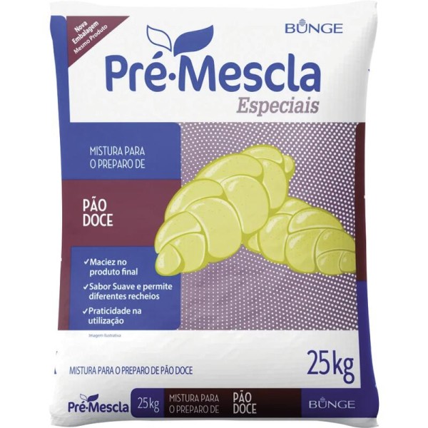 Encontraproduto.com.br - Mistura para Pão Doce Pré-Mescla Pacote com 25kg