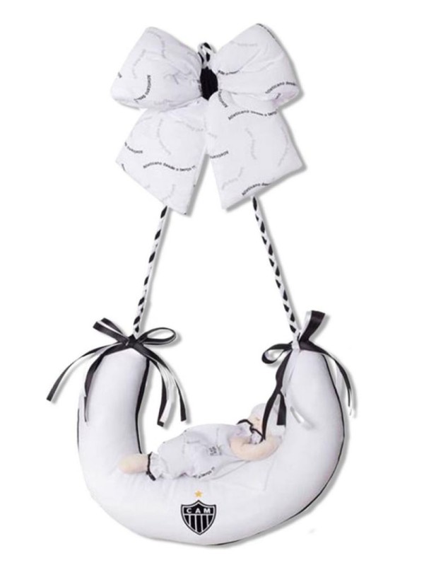 Encontraproduto.com.br - Enfeite Porta Maternidade Atlético MG Lua Menina