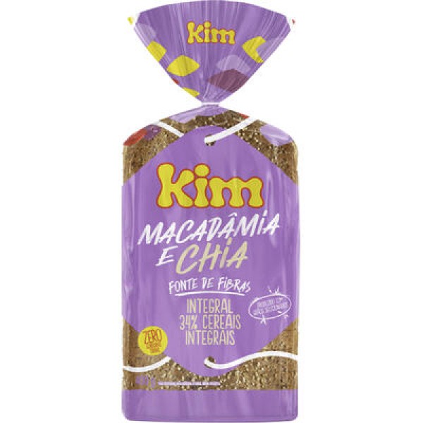 Encontraproduto.com.br - Pão de Forma Kim Macadâmia e Chia Pacote com 400g