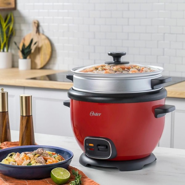 Encontraproduto.com.br - Panela Elétrica Multiuso Oster New Gran Taste Vermelha 220V