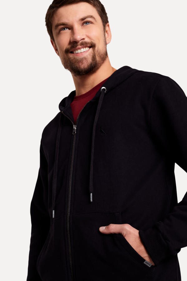 Encontraproduto.com.br - Hoodie Moletom Basico C/ Ziper