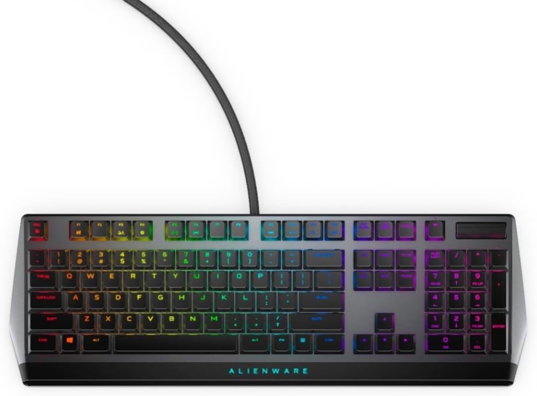 Encontraproduto.com.br - Teclado Gamer Mecânico Alienware - Low Profile - RGB - AW510K - Preto