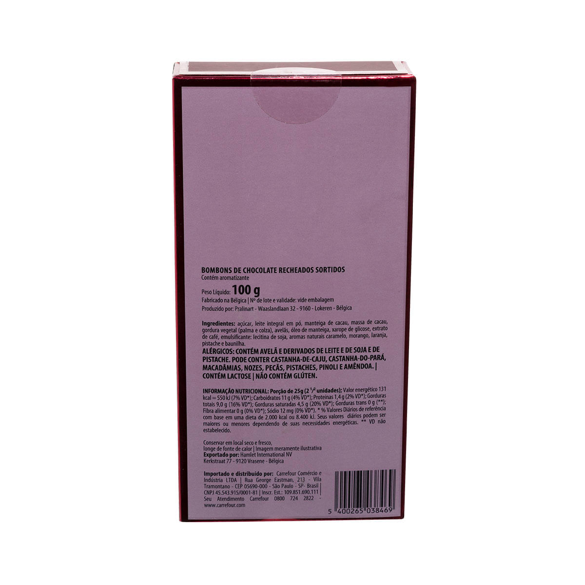Encontraproduto.com.br - Caixa de Bombom de Chocolate Belga Sortido Excelcium Tradition Red 100g