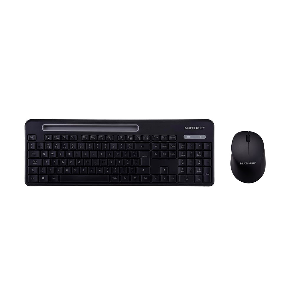 Kit Teclado e Mouse Sem Fio Slot Multimídia Conexão Usb 1000dpi Slot P/ tablet 10