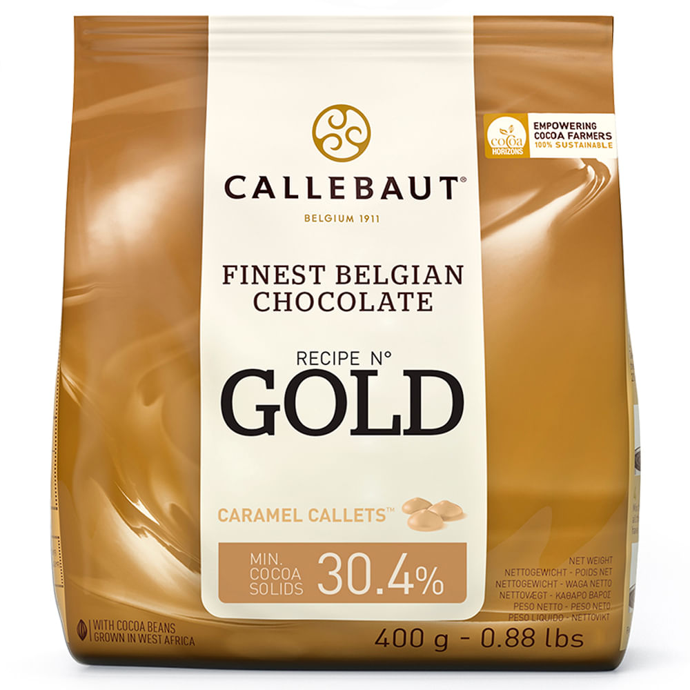 Encontraproduto.com.br - Chocolate Gold Caramelo 30,4% - 400g CALLEBAUT