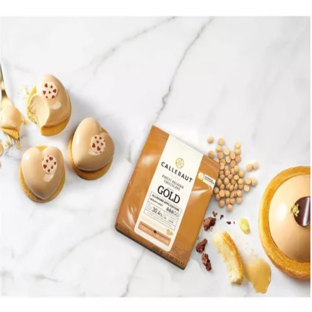 Encontraproduto.com.br - Chocolate Gold Caramelo 30,4% - 400g CALLEBAUT