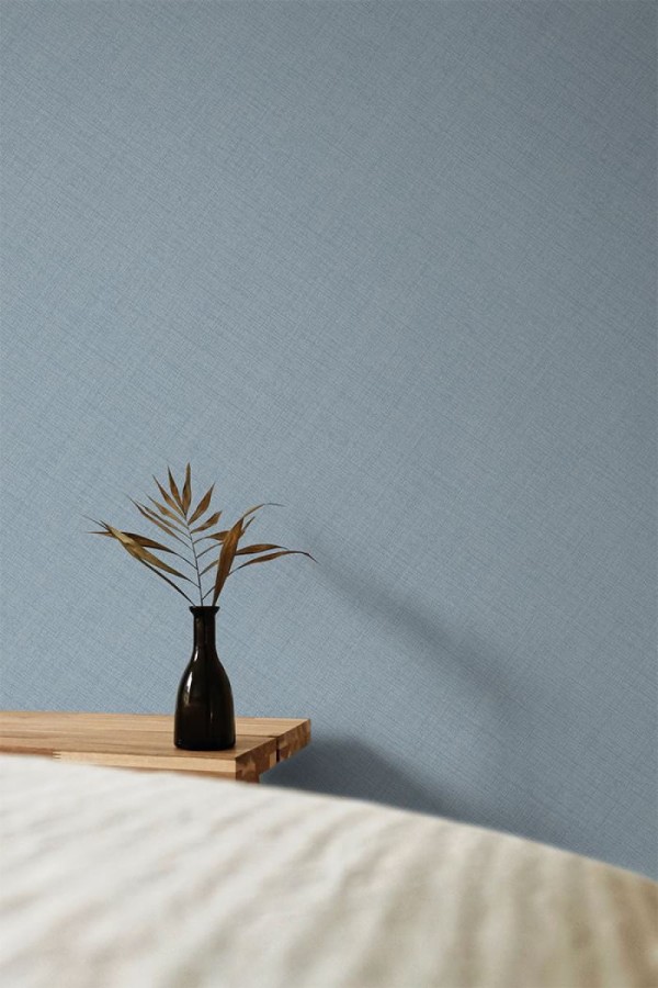 Papel de Parede Maison Aspecto Têxtil Azul MN1007