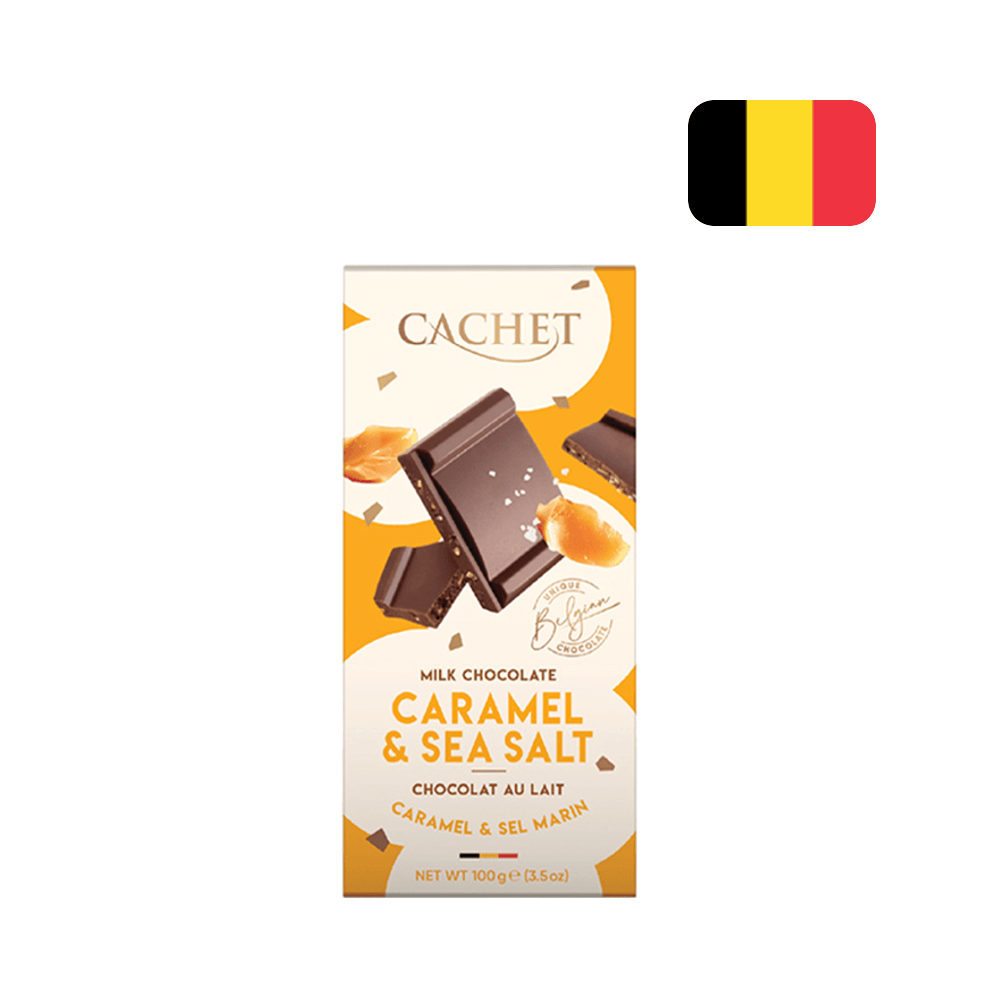Encontraproduto.com.br - Chocolate Belga em Barra Ao Leite Cachet com Caramelo Embalagem 100g