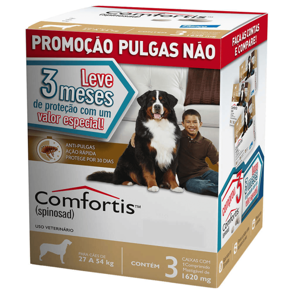 Encontraproduto.com.br - Antipulgas 1620mg Comfortis Cães 27 a 54kg