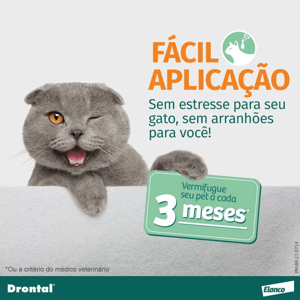 Encontraproduto.com.br - Vermífugo Drontal SpotOn Gatos 0.35 Ml