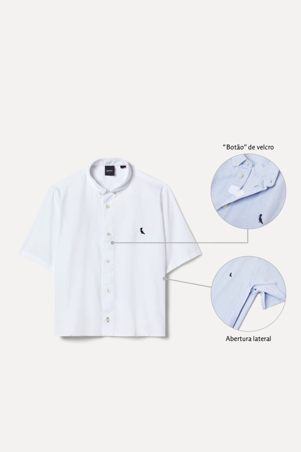 Encontraproduto.com.br - Camisa Mc Oxford Adapte Cadeirante