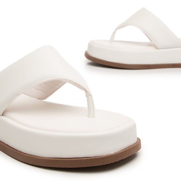 Encontraproduto.com.br - Chinelo Branco Flatform