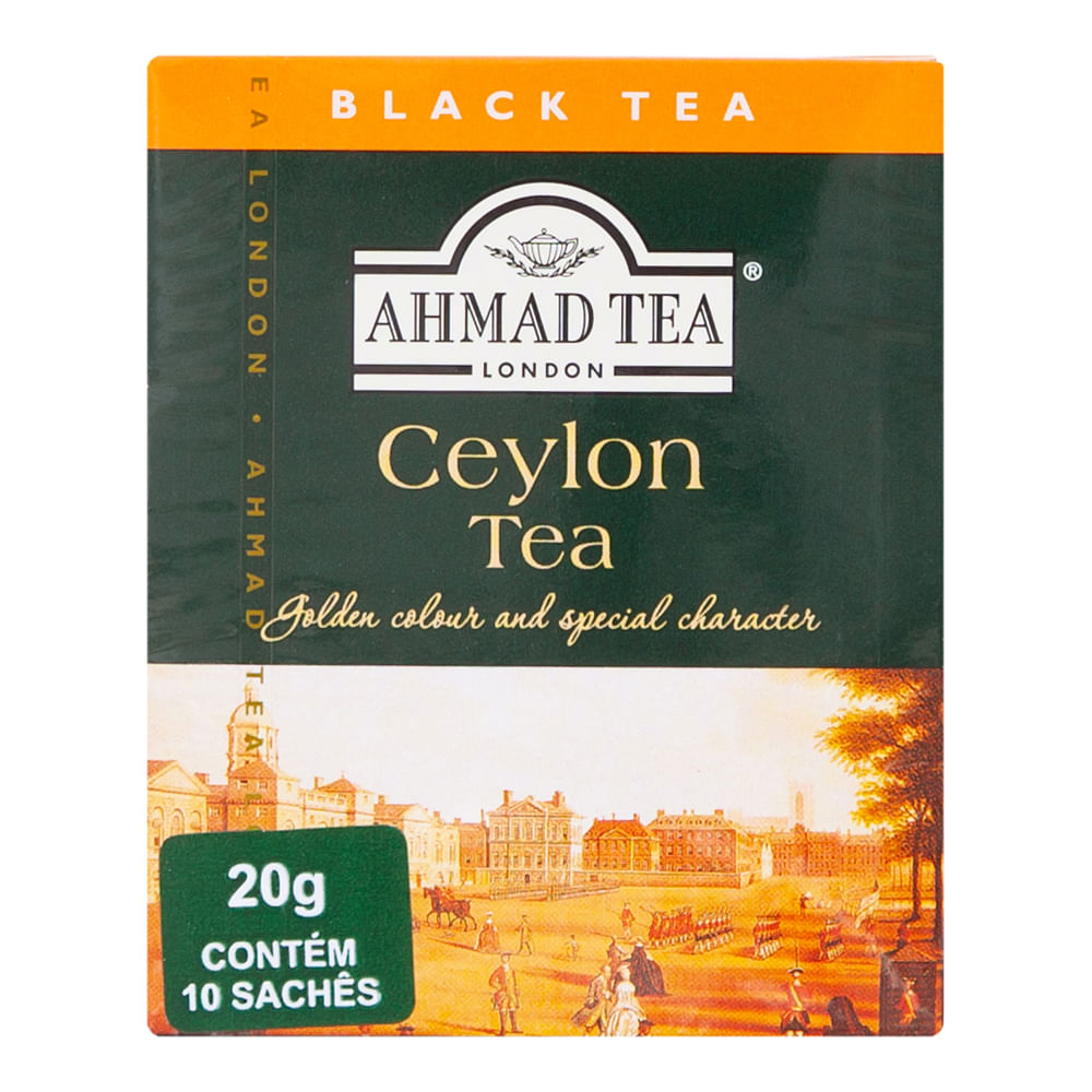 Encontraproduto.com.br - Chá Preto Ceylon Tea Ahmad Tea London 10 Unidades 20g