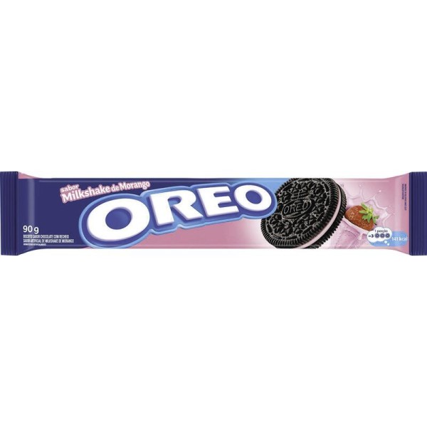Encontraproduto.com.br - Biscoito Recheado Oreo Milkshake de Morango Pacote com 90g