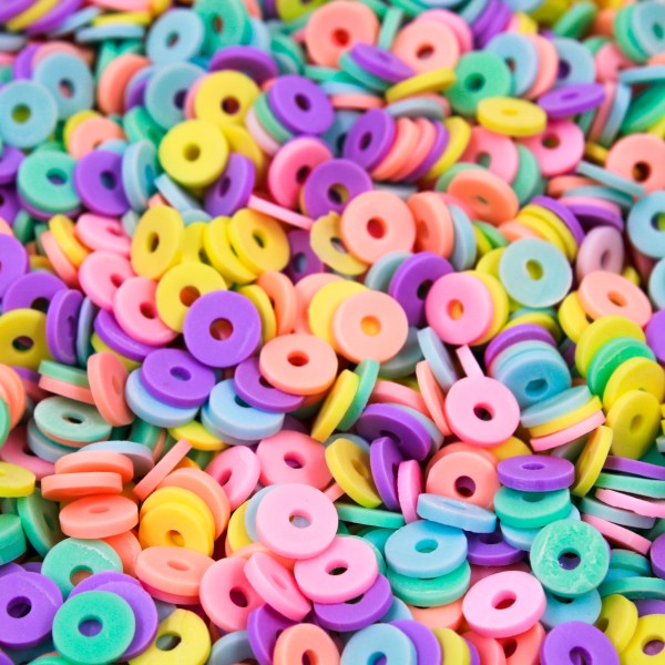 Encontraproduto.com.br - ENTREMEIO FIMO DISQUINHO LEITOSO 06MM EM PVC COM 500GR