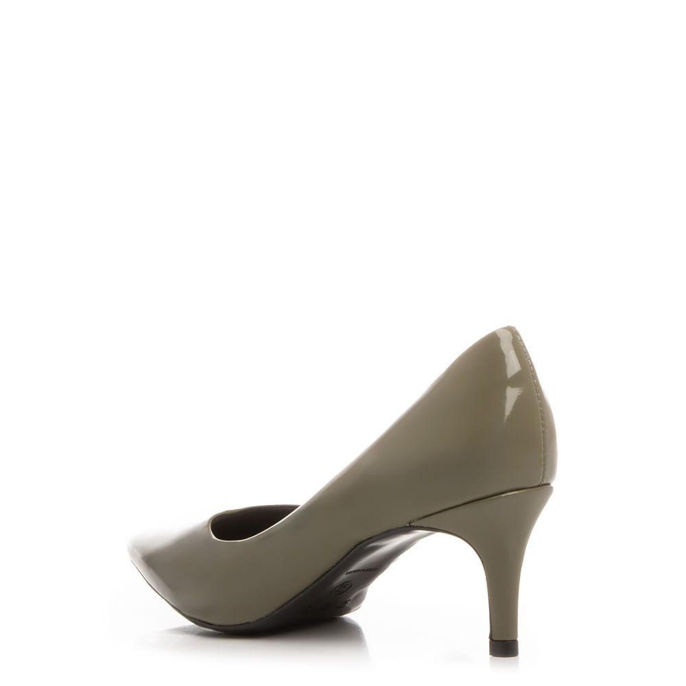 Encontraproduto.com.br - Scarpin Verde Verniz Salto Fino Médio