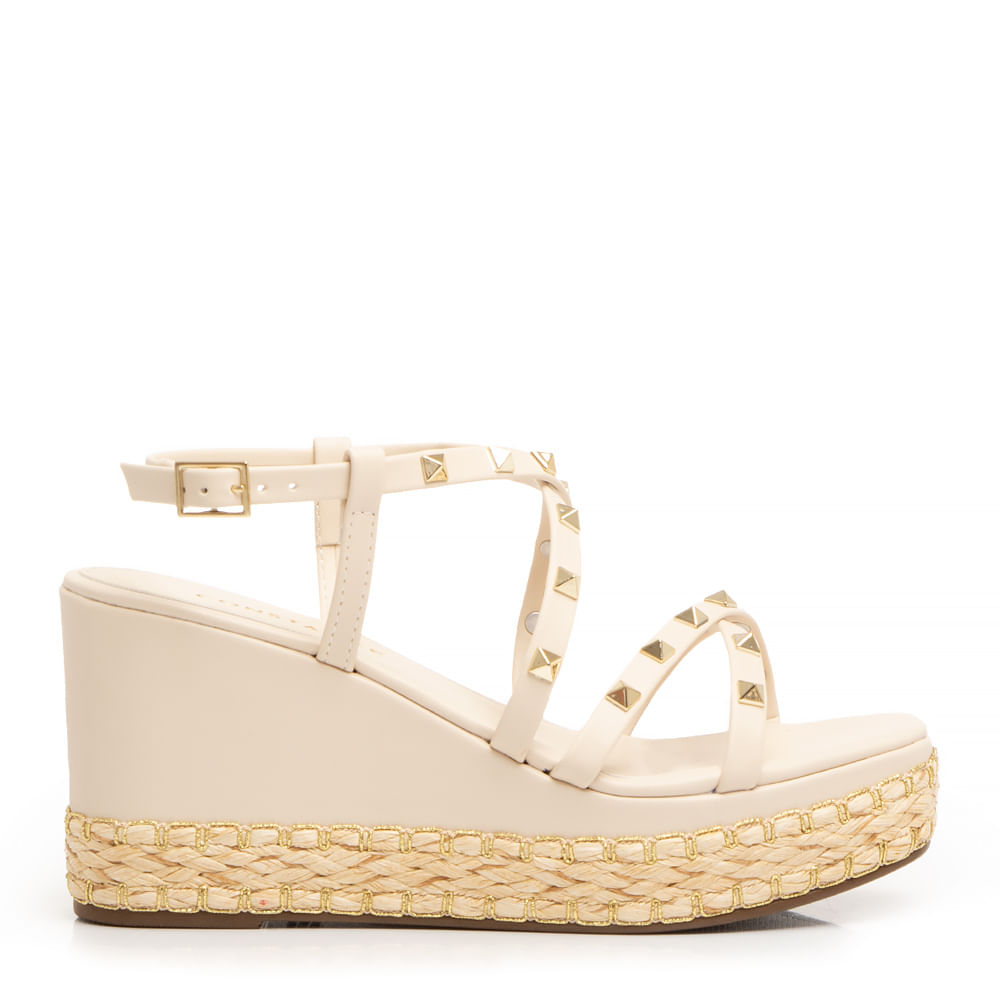 Anabela Off White Spikes