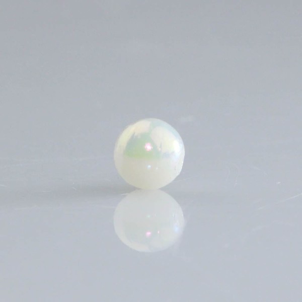 Encontraproduto.com.br - Bola Leitosa Irisada Passante 06Mm Em Acrilico Com 500Gr