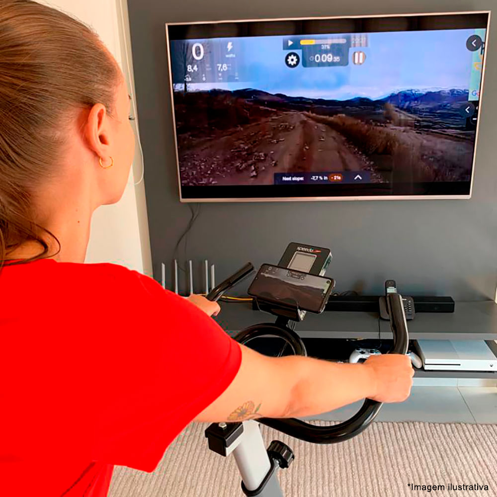 Encontraproduto.com.br - Bicicleta Spinning Speedo S103 Painel c/ Conexão Bluetooth