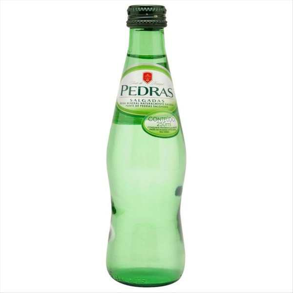 Água Mineral Com Gás Portuguesa Pedras Salgadas Garrafa 250ml