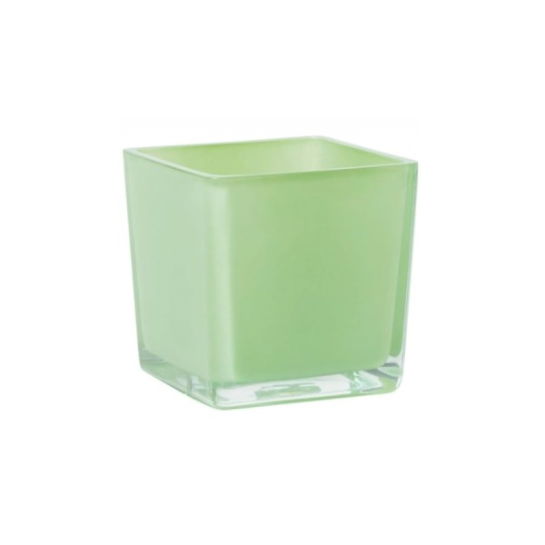 Encontraproduto.com.br - Vaso Palash Cubo Verde 14X14cm 014.014.23