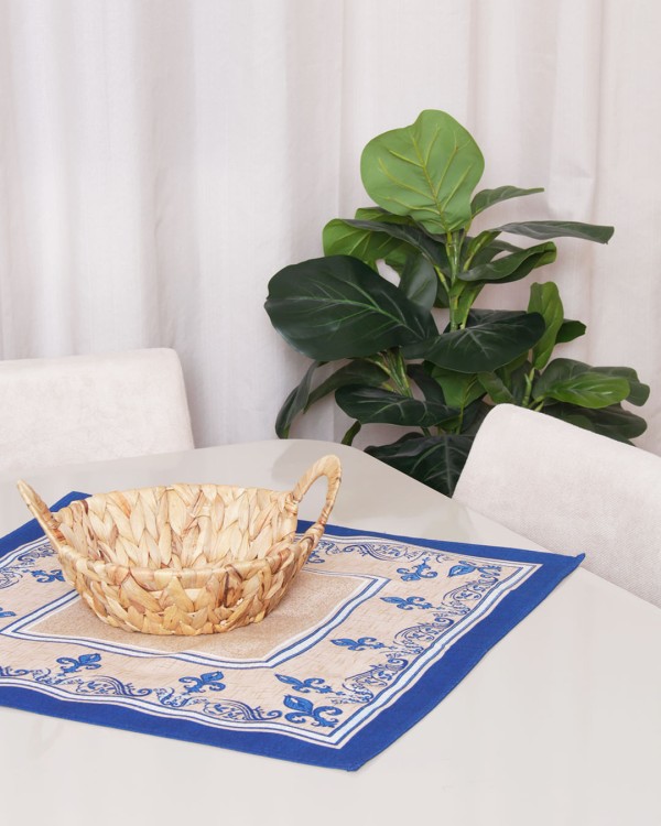 Encontraproduto.com.br - Toalha de Mesa Chá 60x60cm Raner Estampada Azul