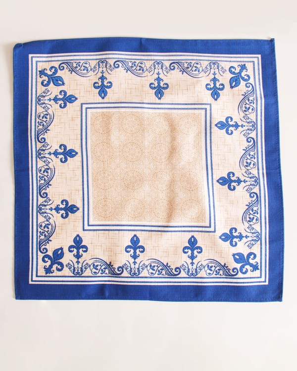 Encontraproduto.com.br - Toalha de Mesa Chá 60x60cm Raner Estampada Azul