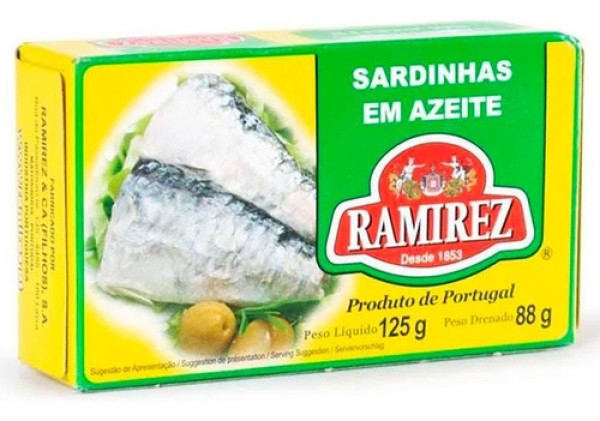 Encontraproduto.com.br - SARDINHA PORTUGUESA RAMIREZ AZEITE DE OLIVA 125G
