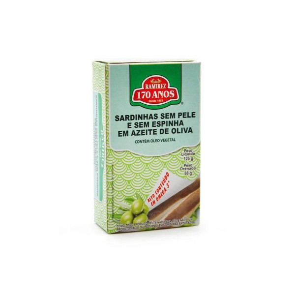 Encontraproduto.com.br - SARDINHA PORTUGUESA RAMIREZ AZEITE DE OLIVA 125G