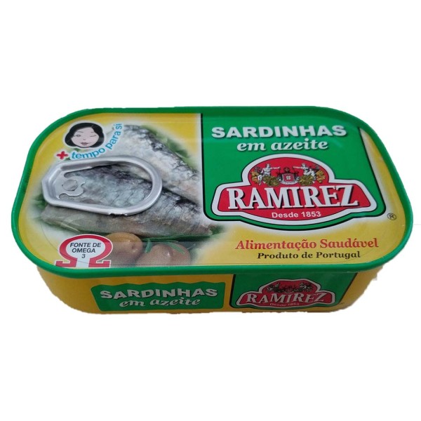 Encontraproduto.com.br - SARDINHA PORTUGUESA RAMIREZ AZEITE DE OLIVA 125G