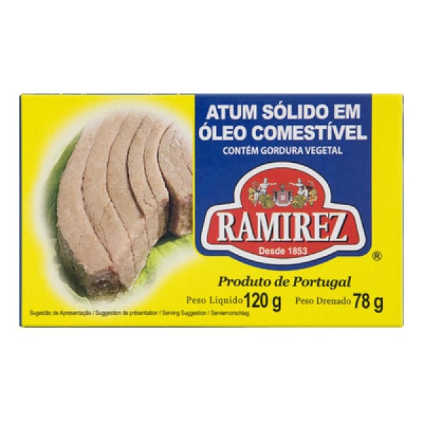 Encontraproduto.com.br - ATUM PORTUGUES RAMIREZ OLEO COMESTIVEL 120G