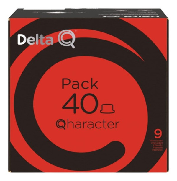 Encontraproduto.com.br - Café em Cápsula Torrado e Moído Delta Q Qharacter Caixa 5.5g c/ 40 Unid Leve + Pague -