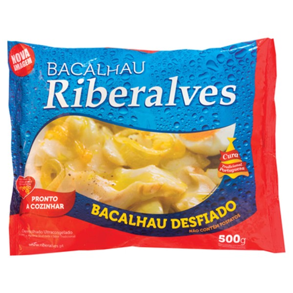 Encontraproduto.com.br - Bacalhau Riberalves Desfiado Dessalgado Congelado 500g