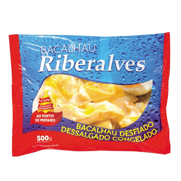 Encontraproduto.com.br - Bacalhau Riberalves Desfiado Dessalgado Congelado 500g
