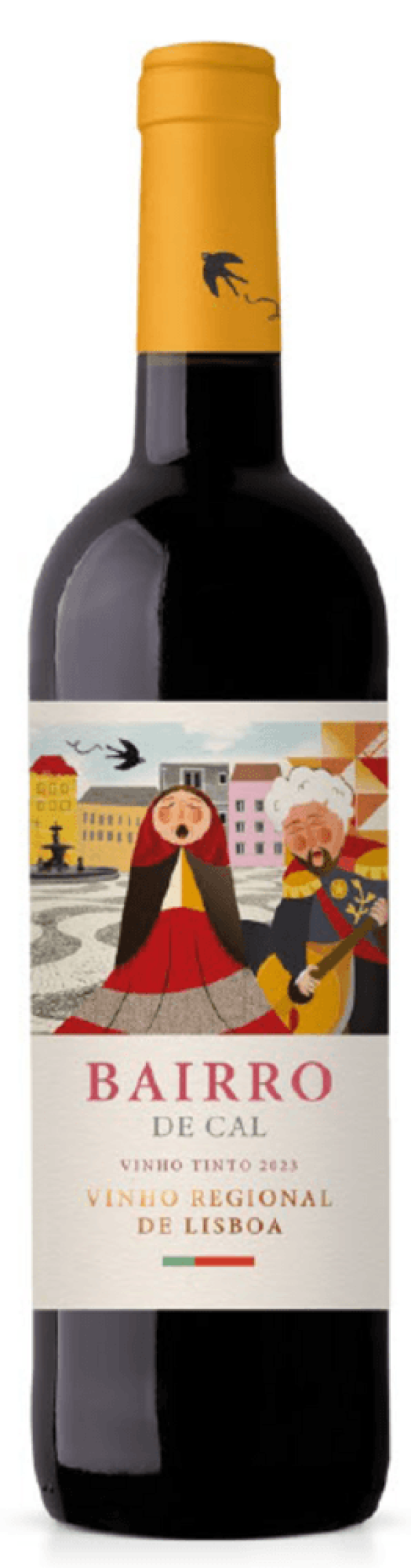 VINHO PORTUGUES TINTO BAIRRO DE CAL REGIONAL DE LISBOA GARRAFA 750ML