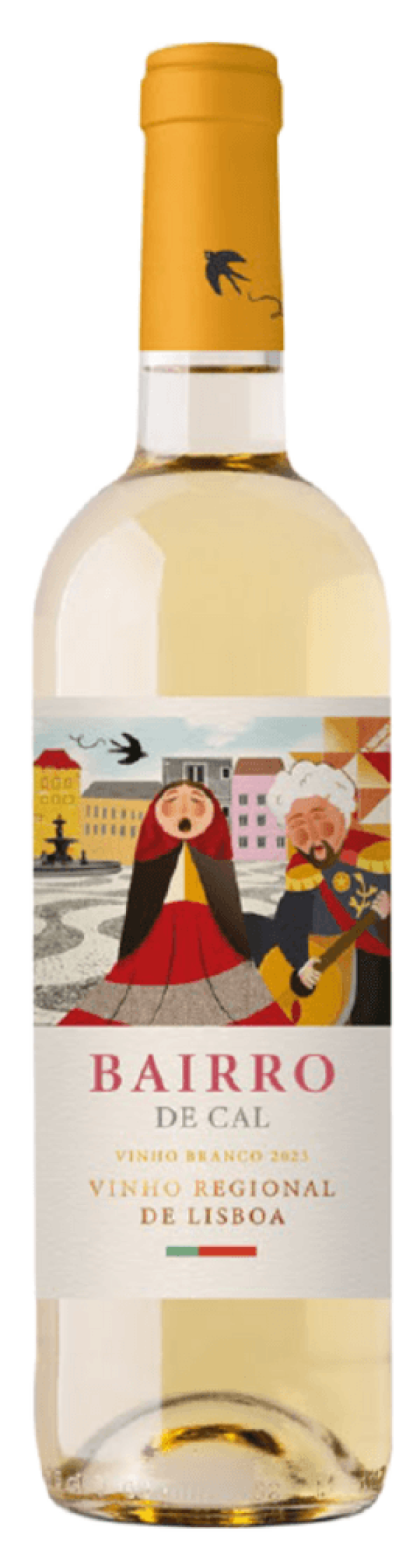 VINHO PORTUGUES BRANCO BAIRRO DE CAL REGIONAL DE LISBOA GARRAFA 750ML