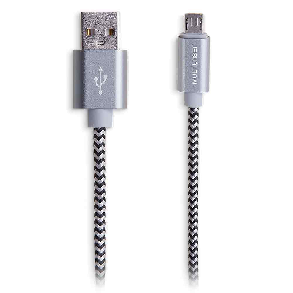 Encontraproduto.com.br - Cabo Micro 1,5M Usb Multilaser Cinza - WI341OUT [Reembalado]